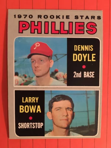 1970 Topps #539 - PHILADELPHIA PHILLIES ROOKIES DOYLE + LARRY BOWA          7045