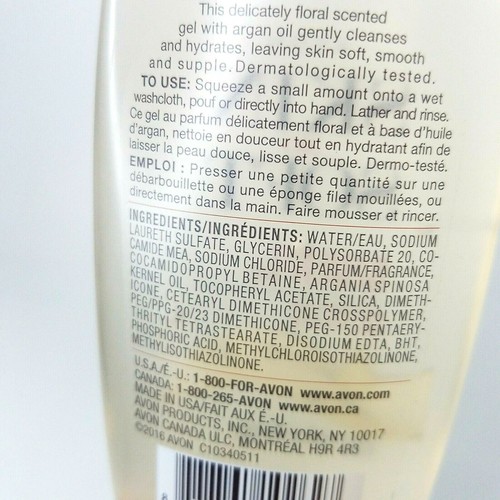 Avon Skin So Soft - Gel de ducha de argán hidratante radiante - Aroma floral - 5 oz NUEVO - Imagen 2 de 3