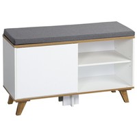 Schuhbank Schuhregal Schuhschrank Mit Sitz 77 X 30 X 48 Cm Weiß Flur Zuhause
