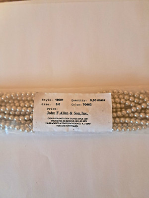 CZECH FULL PACKAGE 5 MM LIGHT BLUE ROUND PEARLS 0.50 MASS (600 PCS)