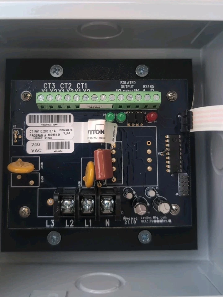 Leviton 1N240-021 Series 1000 Indoor Dual Element kWh Meter, Max 200A - Image 2 of 4