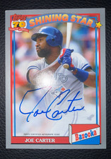 2021 Topps Archives 1991 Topps Bazooka shining stars Autographs Joe Carter