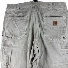 VTG Carhartt Men's B159-GKH Canvas Loose Fit Carpenter Jeans Tan/Khaki (36x34)