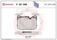 Brembo Bremsbelagsatz, Scheibenbremse P 06 088X FüR BMW