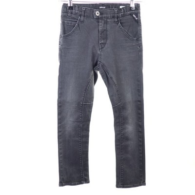 REPLAY Jeans Girls Blacke Denim Anti Fit Size 10 140 