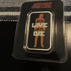 1 oz 2023 John Wick .999 Fine Silver Silhouette "LIVE DIE" Bullion Bar Art Bar