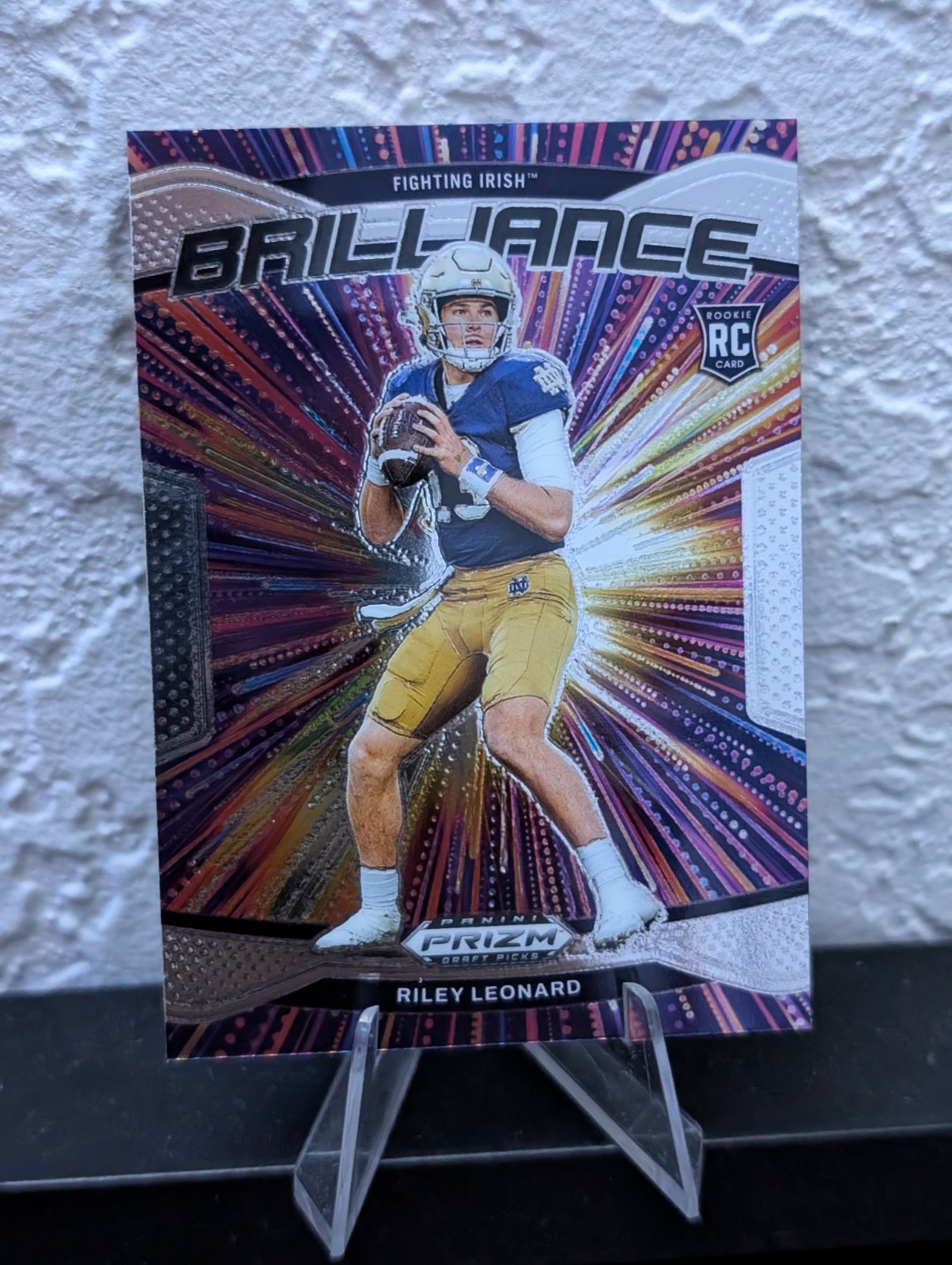 2025 Panini Prizm Draft Picks Riley Leonard Brilliance Insert Rookie Logo- Irish