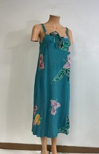 Back East Maxi Hawaiian Dress Tropical Batik Womens Small