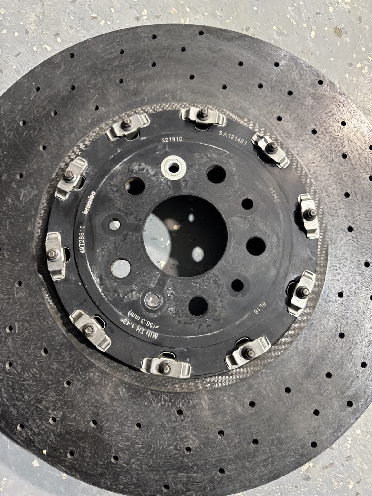 FERRARI 488 F8 F12 812 FRONT CARBON CERAMIC BRAKE DISC CCB OEM 321910