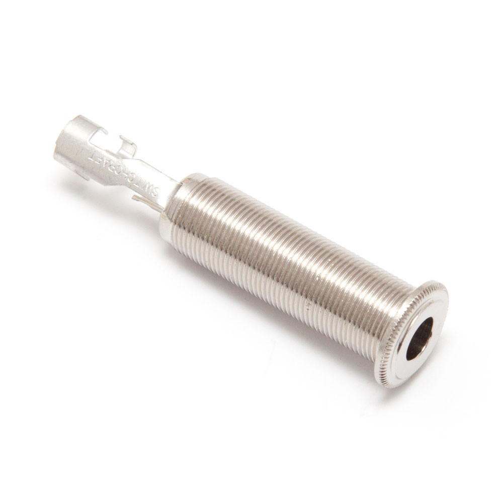 Switchcraft 1/4"" Stereo Guitar Barrel Jack Socket (Nickel)