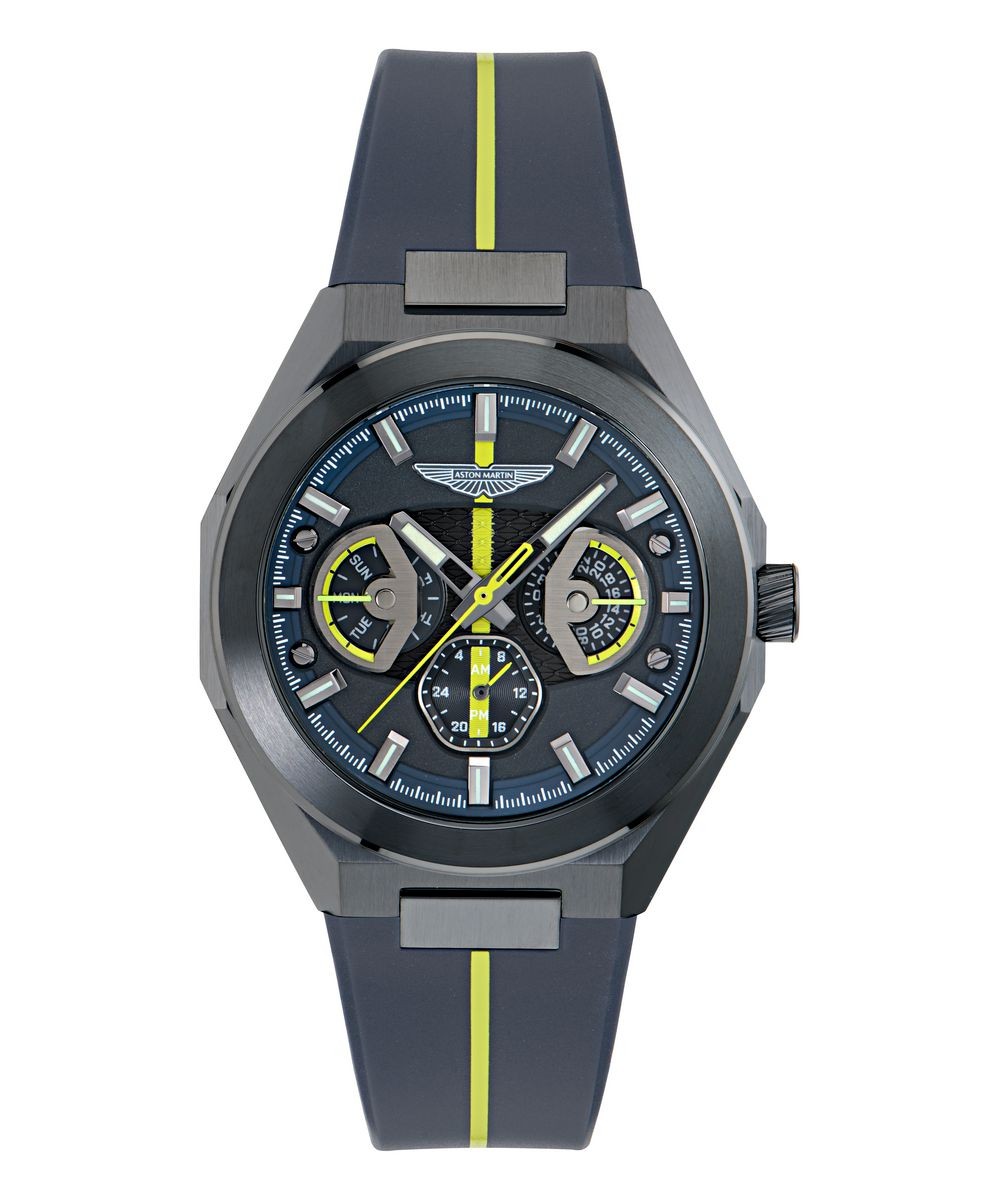 Aston Martin Blue Mens Multi Dial Watch Thrill Tks W MTRI2S602