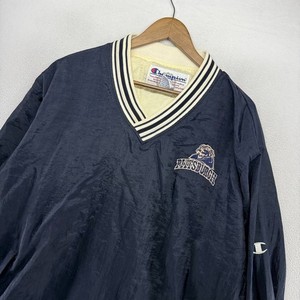 Vintage Pittsburgh University Windbreaker Jacket men's Large Blue Panthers 90s