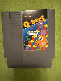 Q-Bert Q*Bert Nintendo NES Cartridge Game and Manual Tested