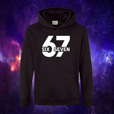 GILDAN 6 7 Six Seven Meme Funny Gift Gen Alpha Slang Kids/Adults Hoodie Hood Xmas gift