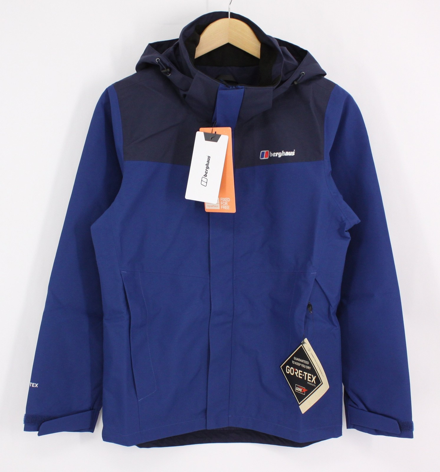 GIACCA BERGHAUS UOMO HILLWALKER IA SHELL GORE-TEX TAGLIA XS BLU/DKBLU PREZZO AL PUBBLICO £ 195 IB