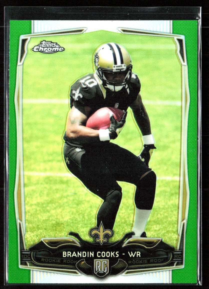 Brandin Cooks 2014 Topps Chrome Green Refractor RC #149 New Orleans Saints