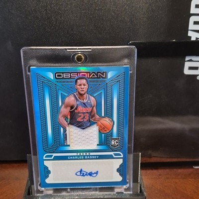 Panini 2021-22 Obsidian Charles Bassey Rookie Auto Jersey 1/27 RJI-CBS 76ers RPA