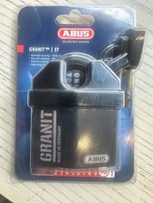 ABUS 37/60 GRANIT CEN GRADE 4. Padlock Closed Shackle. Sealed In Pkg W/Key Card.