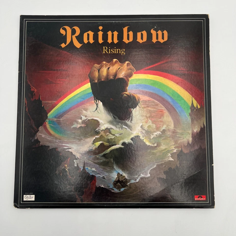 Rainbow Rising LP 1976 Oyster OY-1-1601 1st Press Ronnie James Dio Hard Rock VG - Image 2 of 4