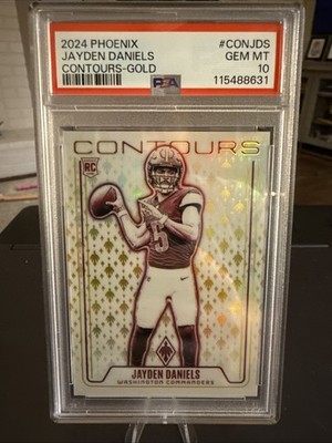 2024 PANINI PHOENIX CONTOURS GOLD #CONJDS JAYDEN DANIELS 2/10 PSA
