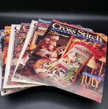 Lot of Vintage Cross Stitch & Country Crafts Magazines 1988–1994 Holiday