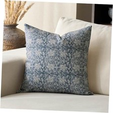 Floral Pillow Covers 20x20 Throw Pillow 20" x 20" Pack of 1 Dusty Blue