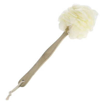 Für Long Handle Bath Brush Back Scrubber für Bad 38 cm Länge Beige 1 Stk