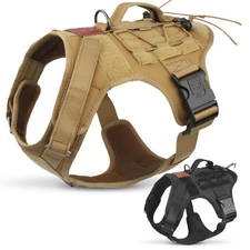 Tactical Dog Harness - Heavy Duty, No-Pull Training Vest for Large Breeds, Mi...