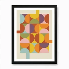 Bauhaus Print 1960s Pop Culture Pri Framed Wall Art Poster Canvas Print Picture