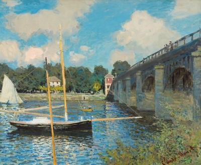 1874 The Bridge at Argenteuil by Claude Monet VINTAGE art print