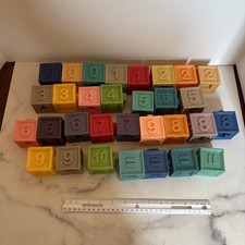 Lot of 30 Soft Building Block Toy Baby Stacking Puzzle Game Educational Sensory
