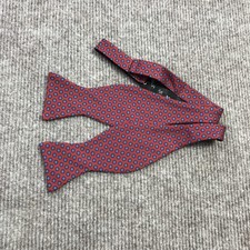 Brooks Brothers Bow Tie Mens Red Silk Pointed Polka Dot Adjustable One Size