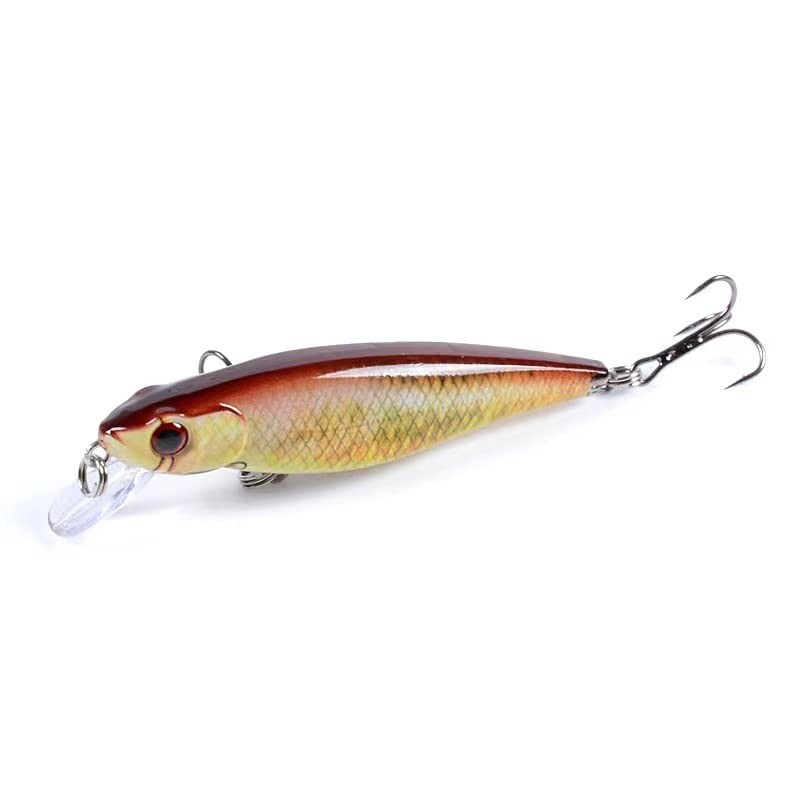 6 Pcs Vivid Minnow Lures, as Plugs Crankbait Pack and Jerkbaits for Trout Bas... - Image 4