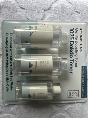 ROUND LAB Gentle Boosting 1025 Dokdo Toner 3 Pack 6.76ozx2 +3.38 oz