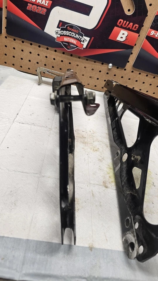 08 Can-Am DS 450 EFI Left & Right Frame Extension Brackets Mounts Subframe - Image 3 of 4