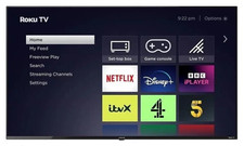 Polaroid P43UR1314U 43" Smart Roku TV Ultra HD 4K HDR LED Freeview Play Black