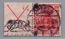 Deutsches Reich Germania Zusammendruck W4 gestempelt