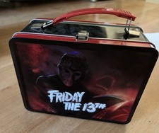 FRIDAY the 13th LUNCHBOX Metal Tin HORROR Movie Jason Voorhees Lunch Pail Box