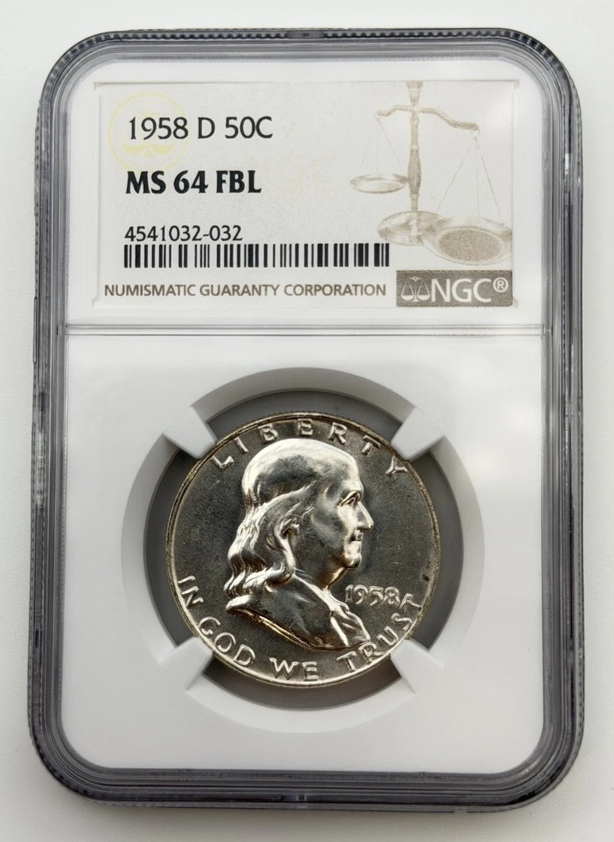 1958 Grade MS 64 Franklin Half Dollars (1948-1963) for sale | eBay