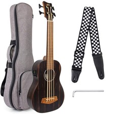 AKLOT Bass Ukulele, 30-inch EADG Bass Ukulele with Soft Case, Strap, and Picks 