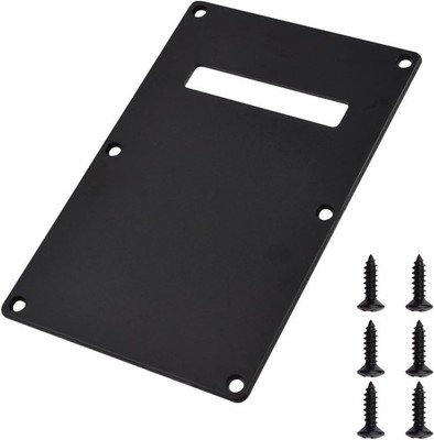 Guitar Backplate Tremoloabdeckung 3Ply Schwarz für E-Gitarre mit 6 Schrauben