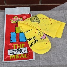 2025 McDONALD'S Grinch Socks Christmas Adult Happy Meal Yellow Cindy Lou Who Max
