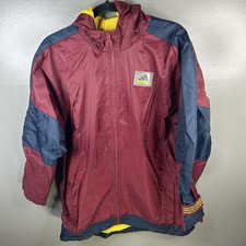 Vintage Y2K Adidas Hooded Jacket Red Black Yellow Size Youth Boys Large