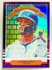 Javier Baez 2019 Donruss Optic Purple Pandora Holo #'d /99 Chicago Cubs #22