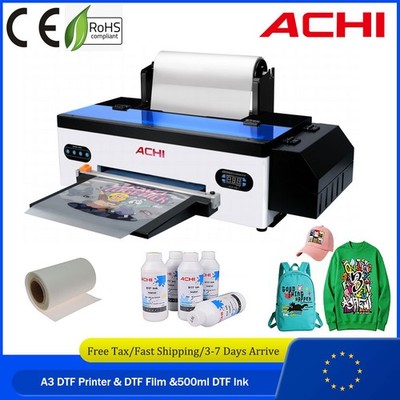 ACHI A3 1390 DTF Printer & White Ink Circulation T-Shirt Heat Transfer printer