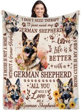 50 60in German Shepherd Throw Blanket for Dog Owners Flannel Blanket Gifts