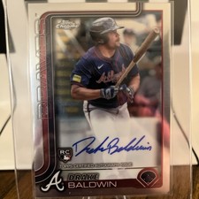 2025 Topps Chrome Baseball Drake Baldwin RC Rookie Autograph Auto #RA-DBA