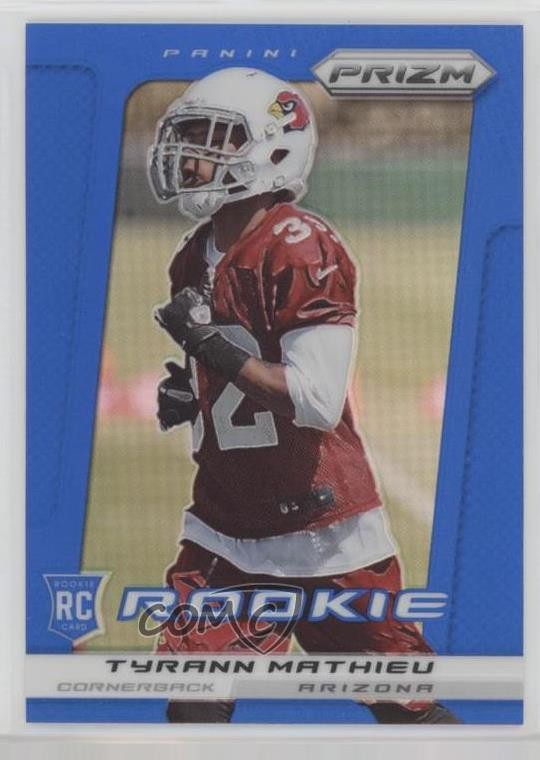2013 Panini Prizm Rookie Wal-Mart Blue Prizm Tyrann Mathieu #296 Rookie RC 1bw7