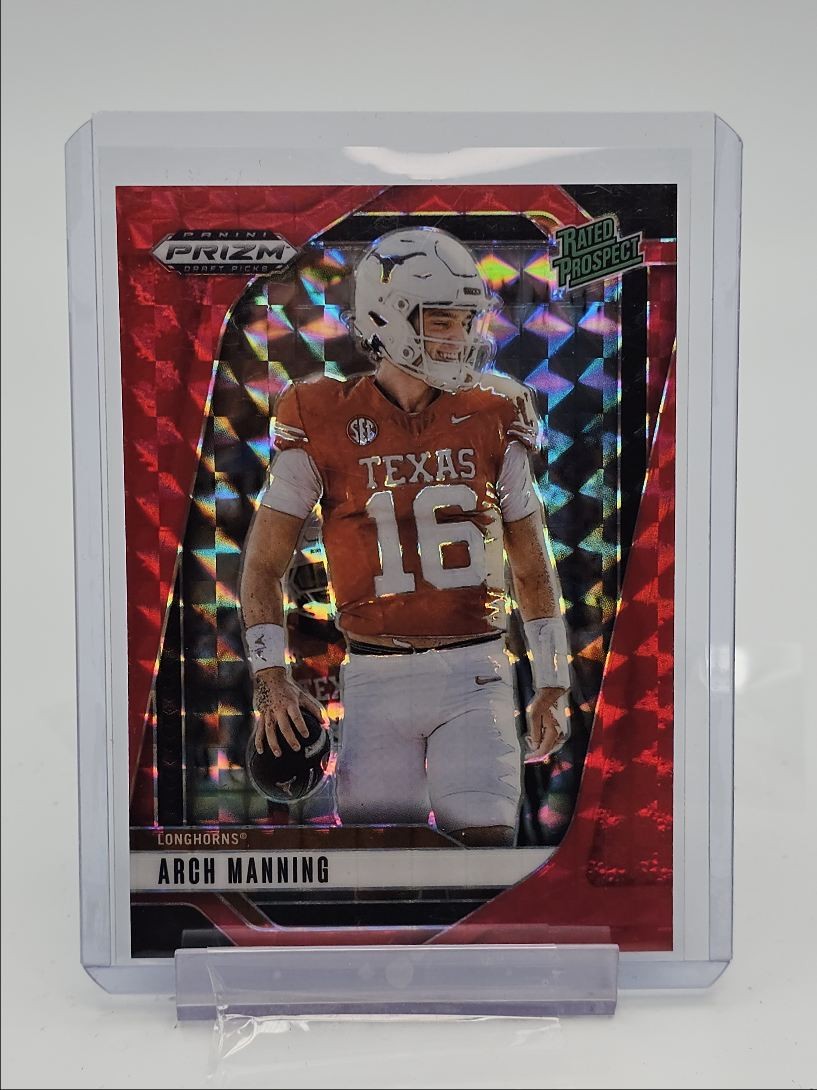 ARCH MANNING 2025 PANINI PRIZM DRAFT RATED PROSPECT RED FINITE /125 Q3562