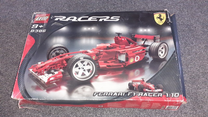 LEGO Racers Technic Ferrari F1 Car 1:10 Scale  (8386) with box and instructions